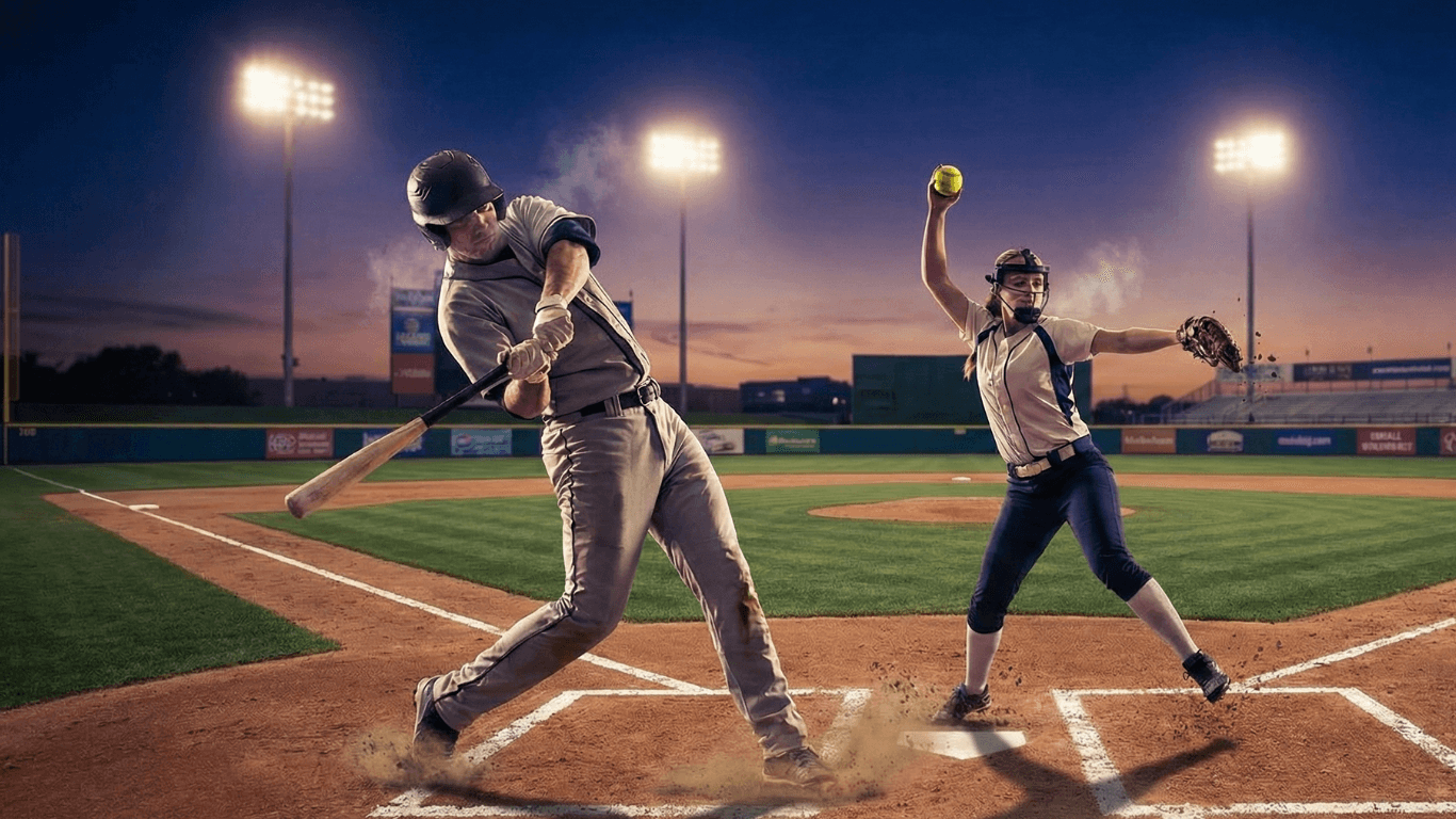Softball recruiting hero background